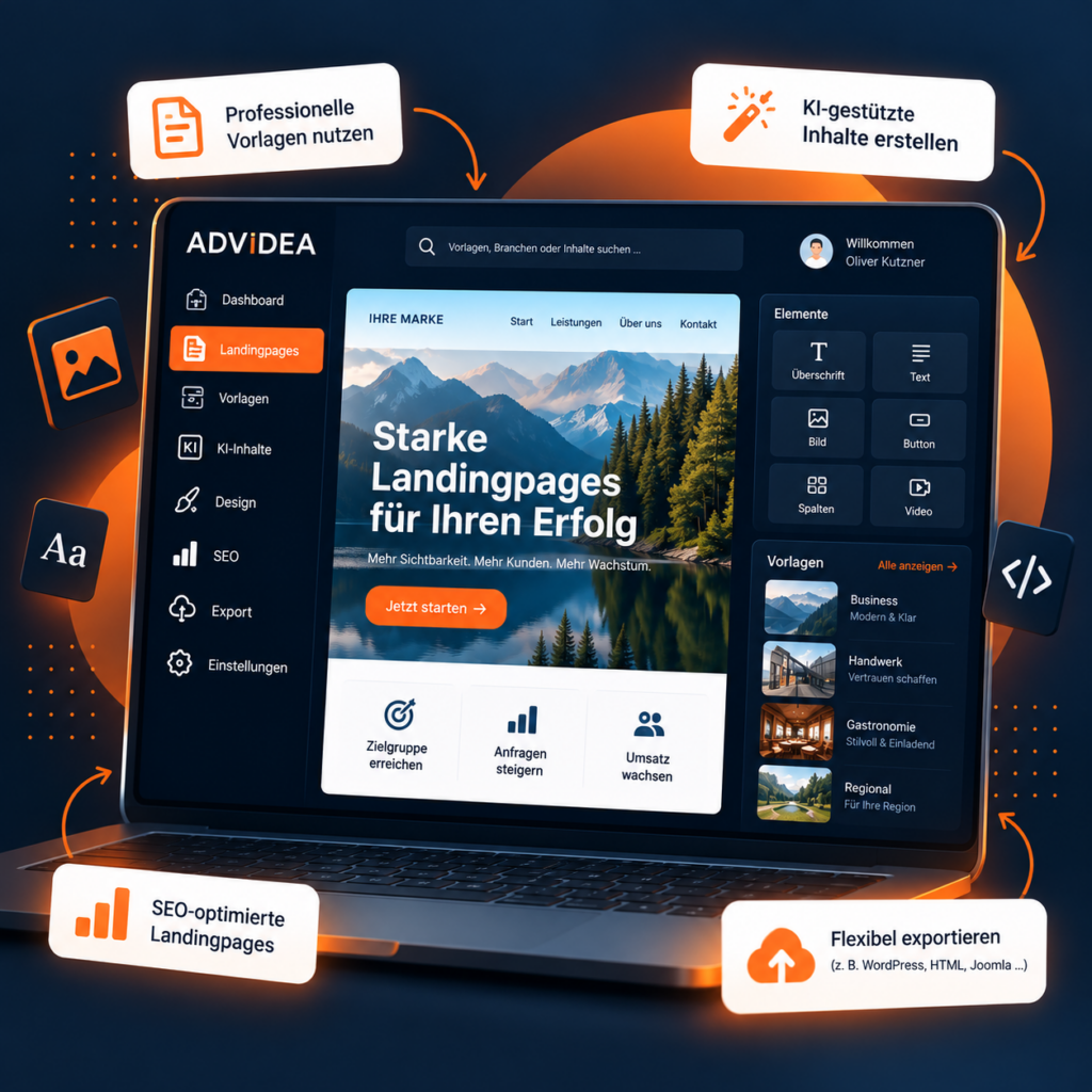 ADVIDEA media Landingpage Studio